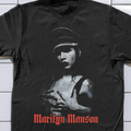 Vintage 01 Marilyn Manson Washed Black Graphic Graphic T-Shirt