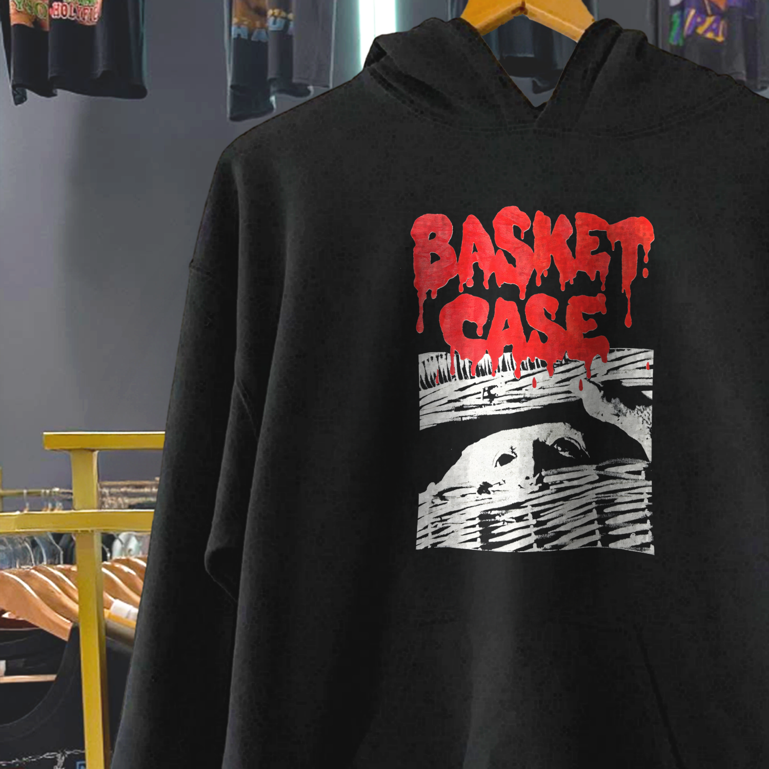Vintage Basket Case Black Hoodie