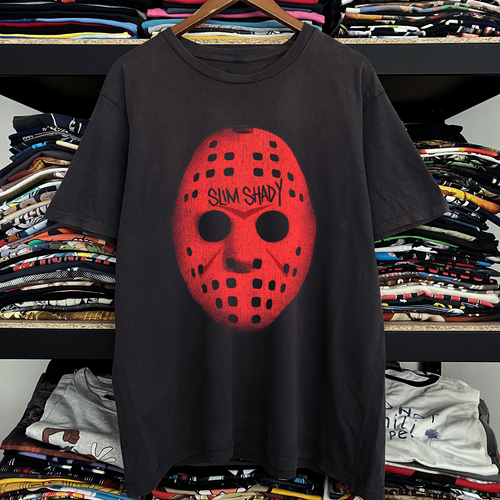 Vintage Slim Shvdy Mask Washed White Graphic Graphic T-Shirt