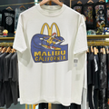 Vintage Mcdonalds Malibu California Rare Vintage Washed White Graphic T-Shirt