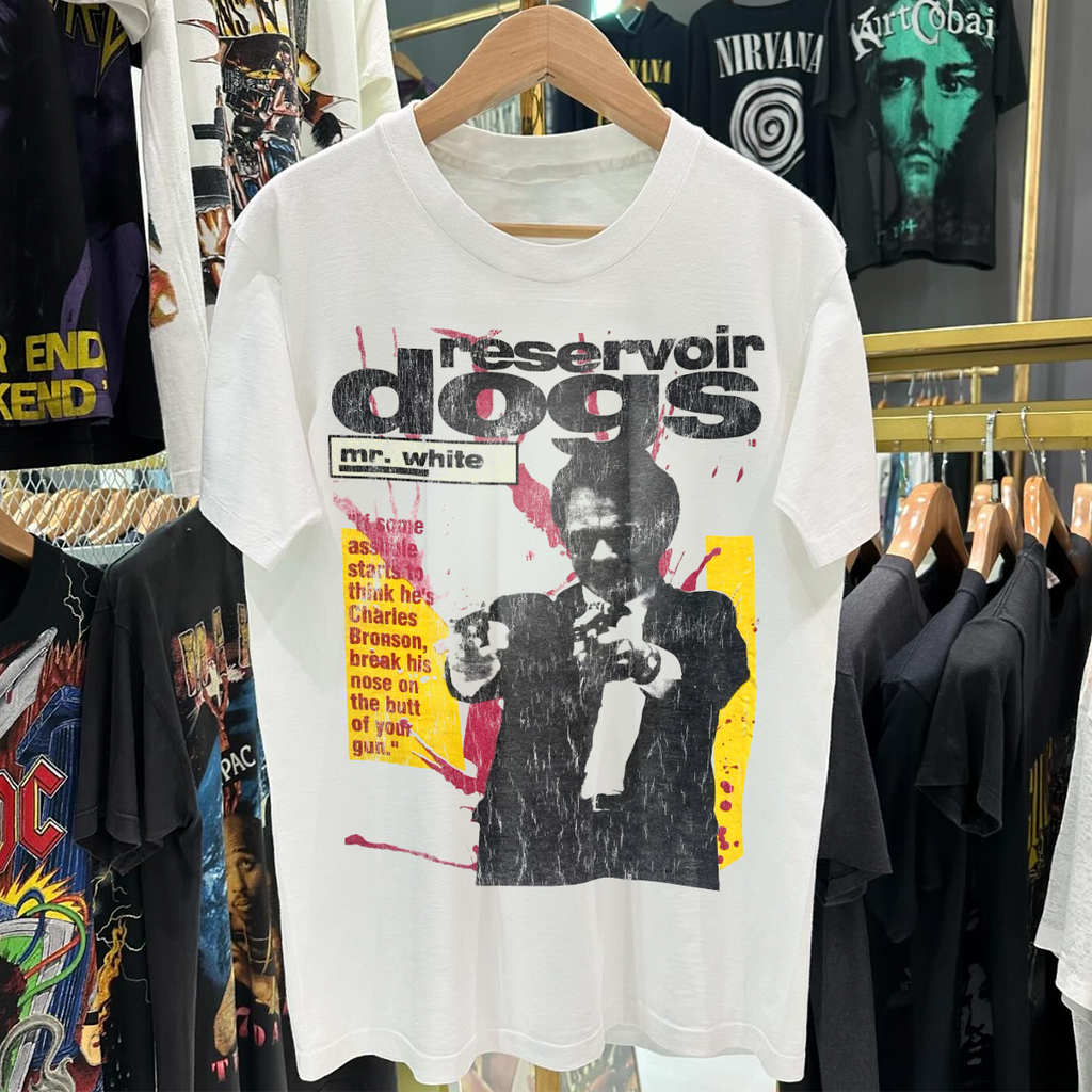 Vintage 1992 Mr. White 'Reservoir Dogs Promo' Rare Washed White Graphic T-Shirt
