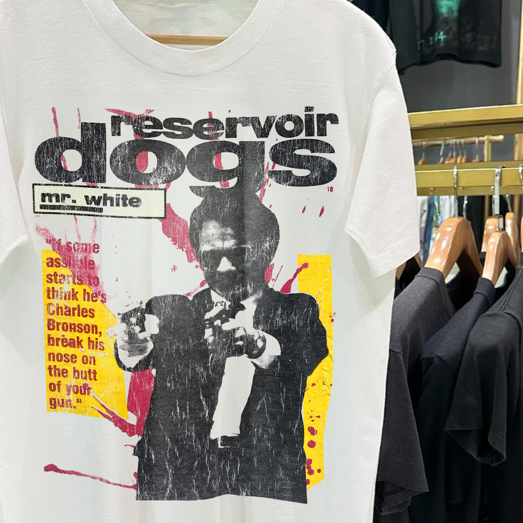 Vintage 1992 Mr. White 'Reservoir Dogs Promo' Rare Washed White Graphic T-Shirt