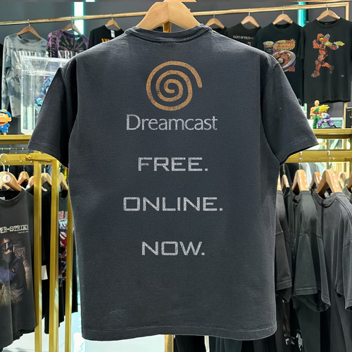 Vintage 90s Sega Dreamcast Promo Rare Washed Black Graphic T-Shirt