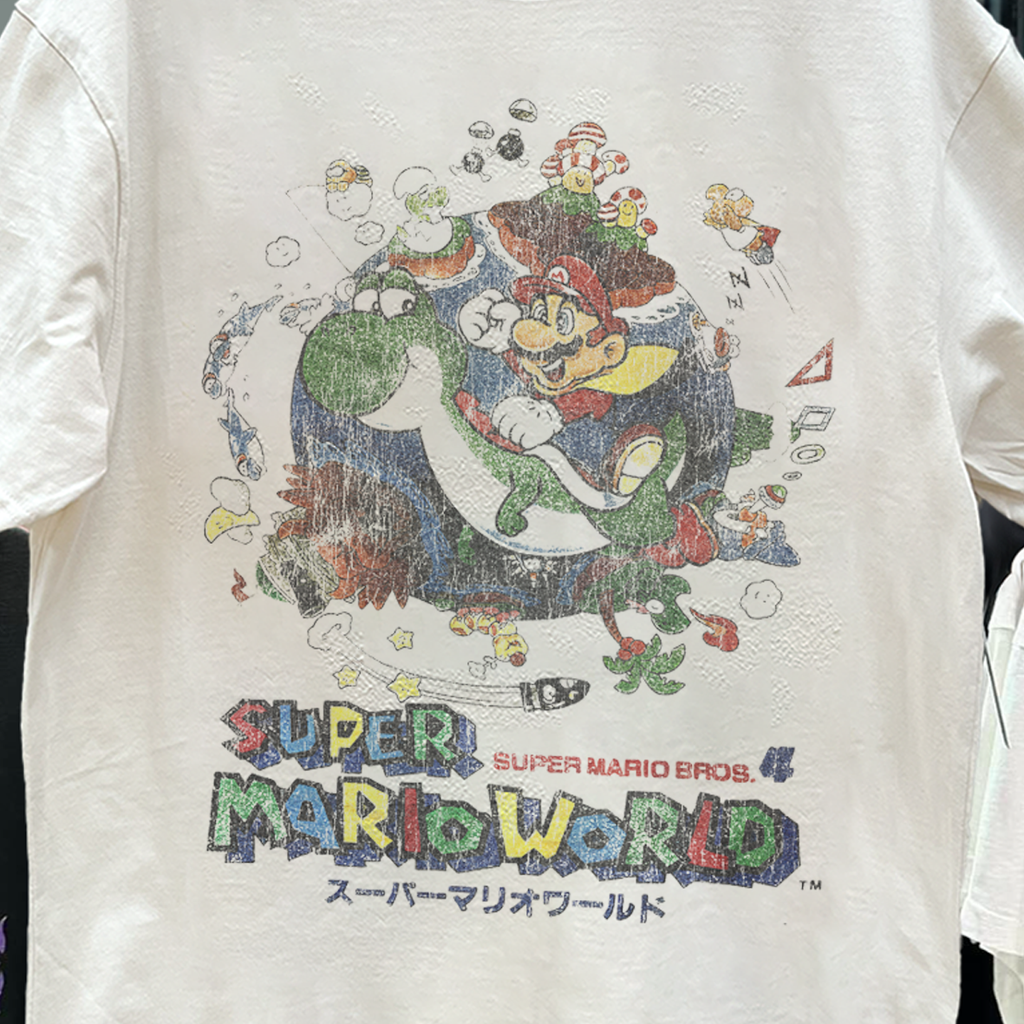 Vintage Super Mario World '98 Japan Vintage White Graphic T-Shirt