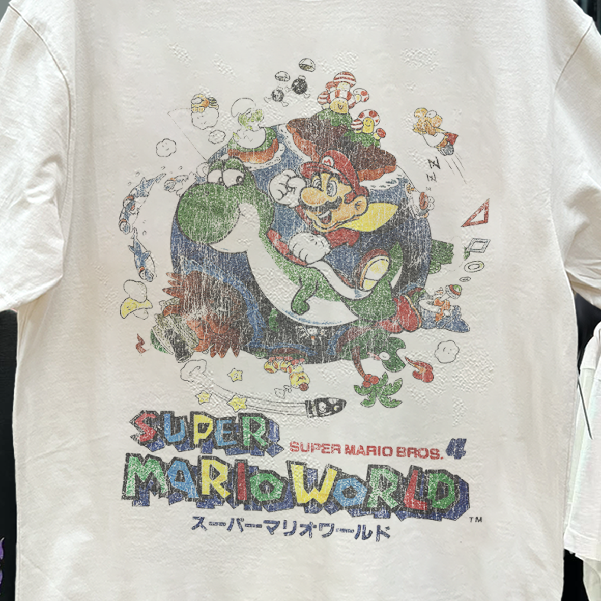 Vintage Super Mario World '98 Japan Vintage White Graphic T-Shirt
