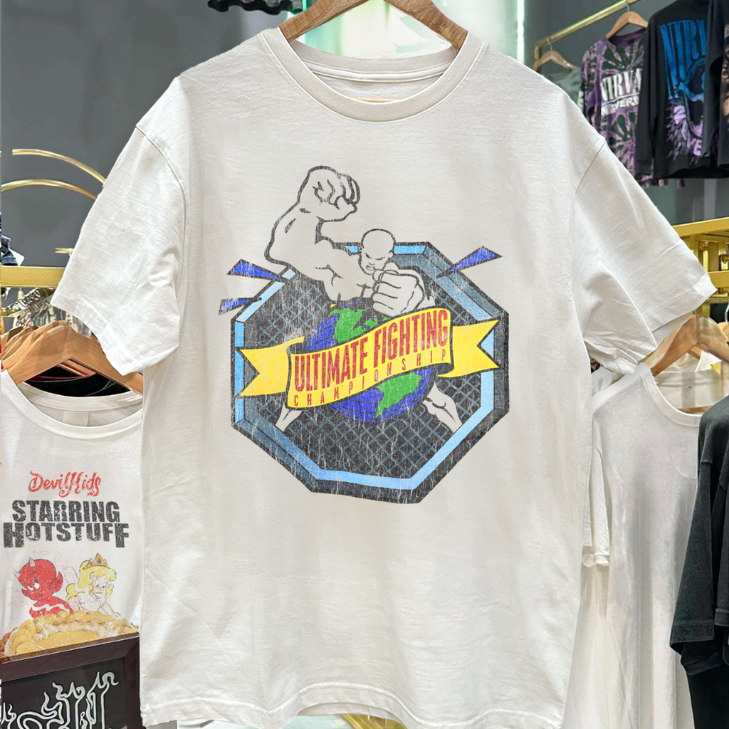 Vintage OG Ufc Promo Vintage White Graphic T-Shirt
