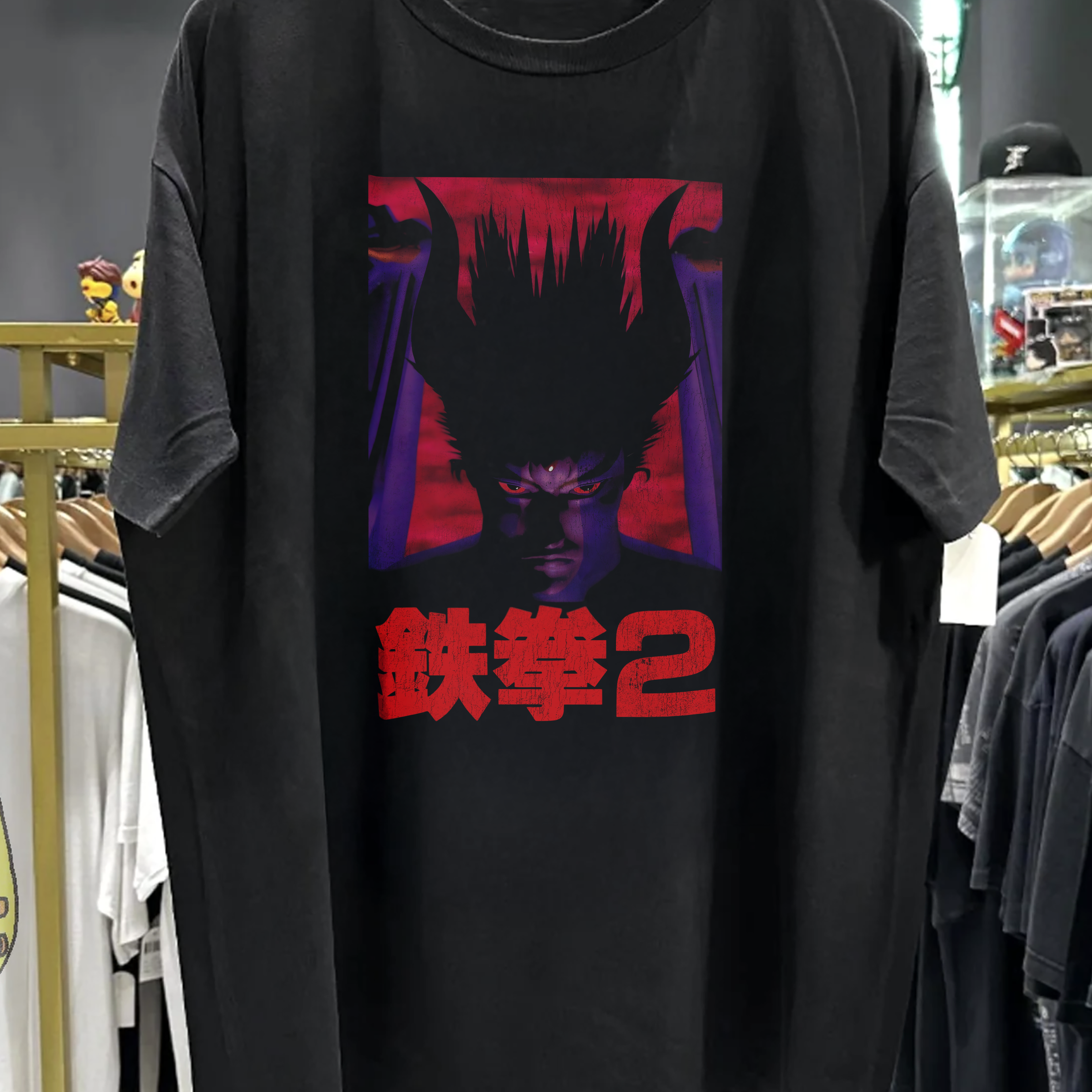 Vintage 90s Tekken 2 Promo Washed Black Graphic Graphic T-Shirt