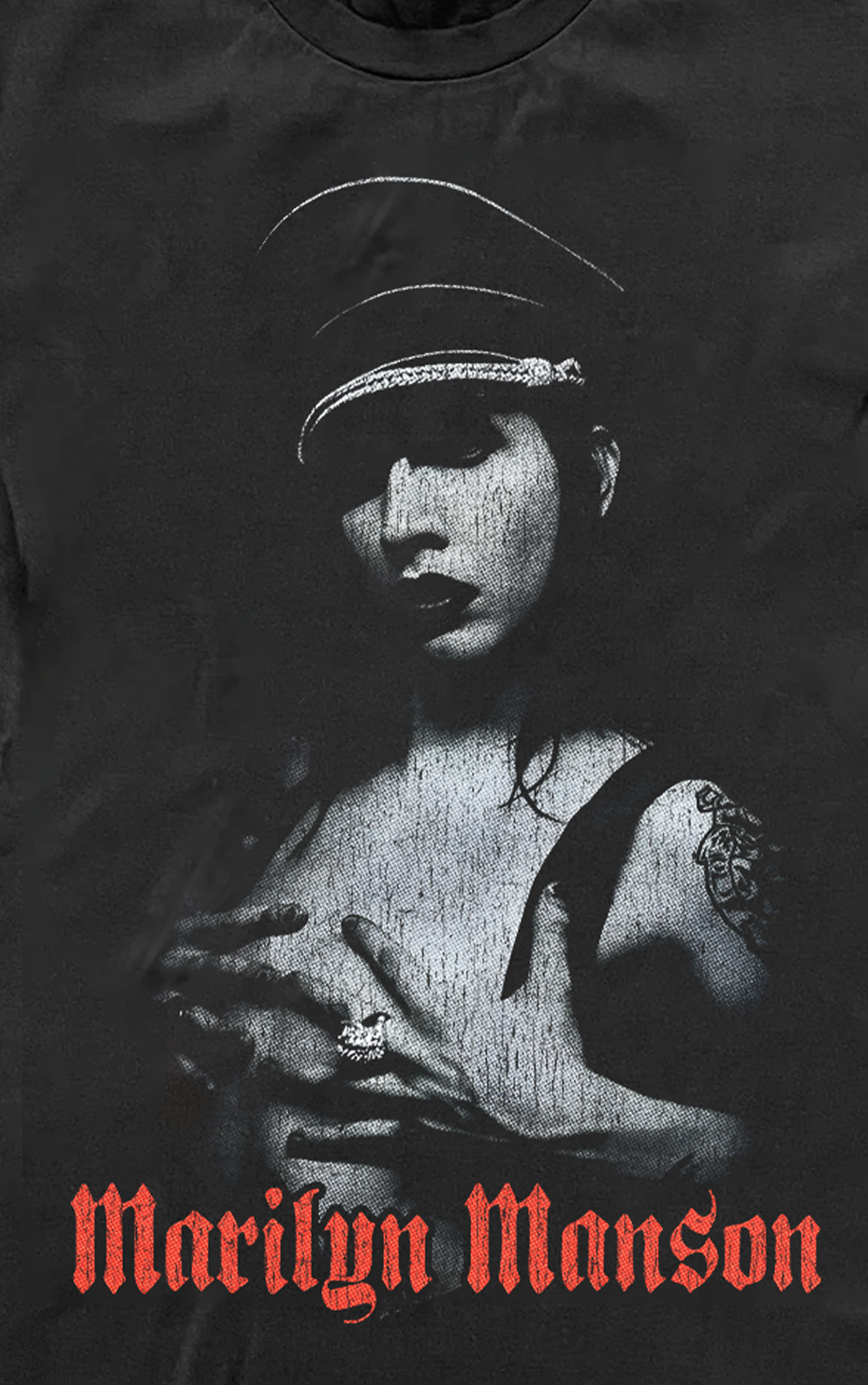 Vintage 01 Marilyn Manson Washed Black Graphic Graphic T-Shirt