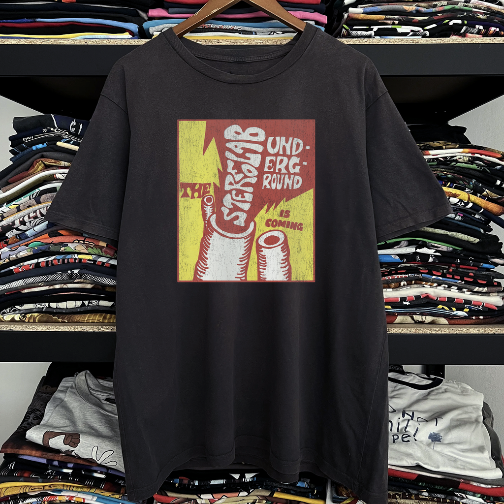 Vintage 1999 Stereolab Underground Washed Black Graphic Graphic T-Shirt