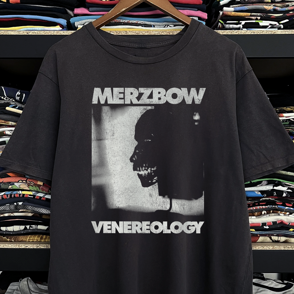 Vintage 2000s Merzbow Venereology Washed Black Graphic Graphic T-Shirt