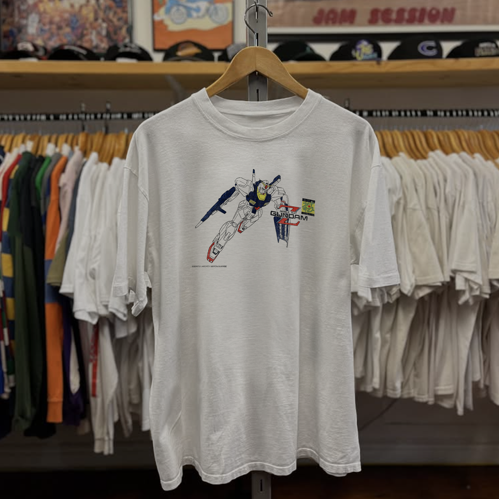 Vintage 1979 Gundam Mobile Suit Washed White Graphic Graphic T-Shirt