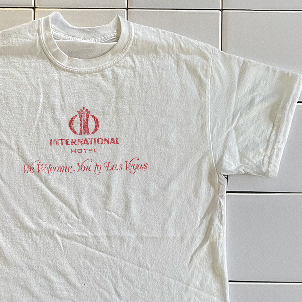 Vintage 70's International Hotel Las Vegas Rare Washed White Graphic T-Shirt